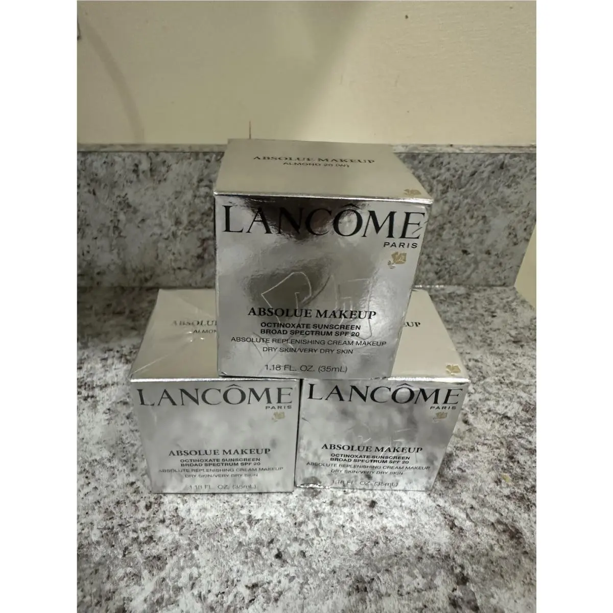 Lancome Absolue Makeup Spf 20 Alm 20W Cream Foundation Lot of 3 Exp 08-23 H15