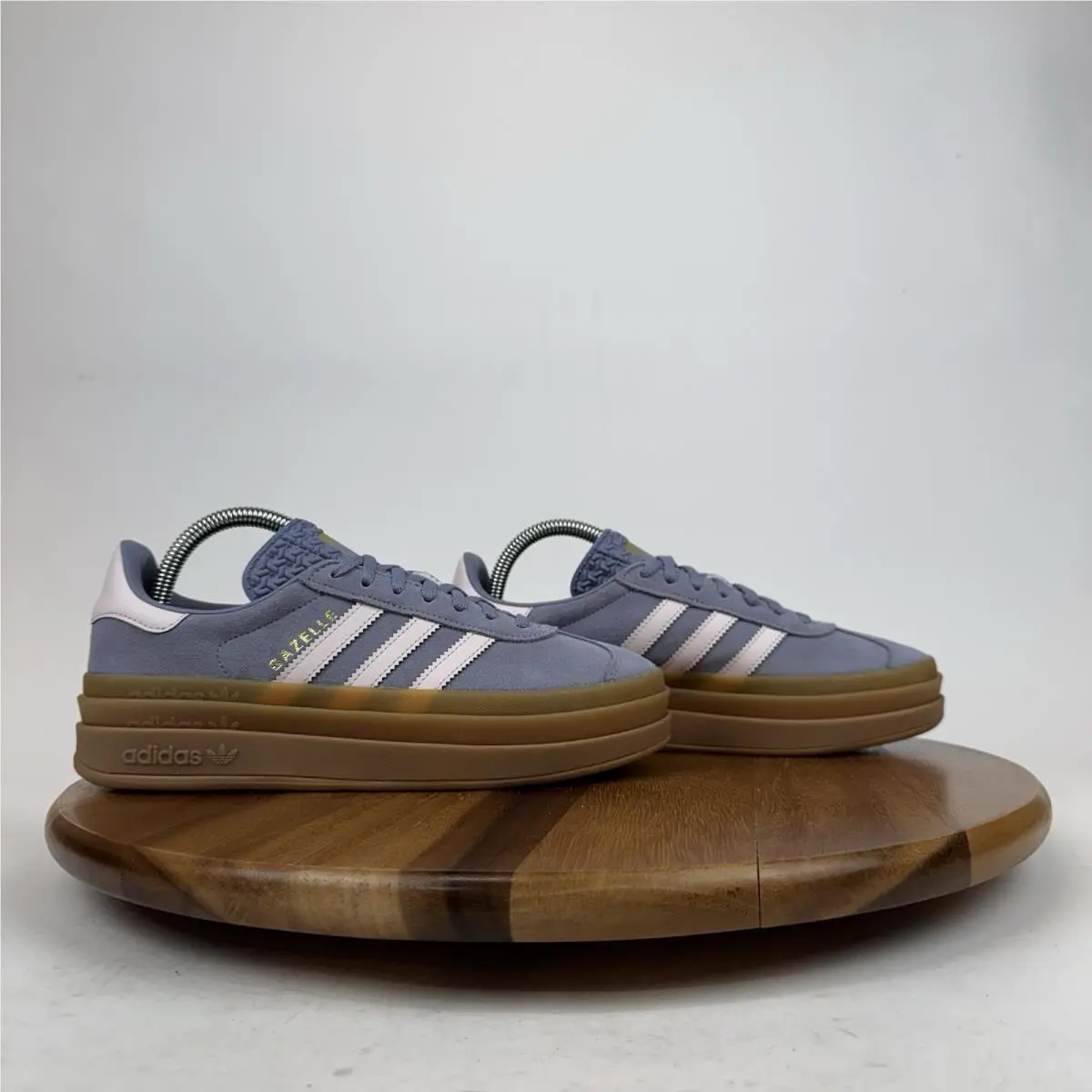 Nwob Womens Adidas Gazelle Bold J Silvio Blue Suede Sneakers Shoes Size 7.5