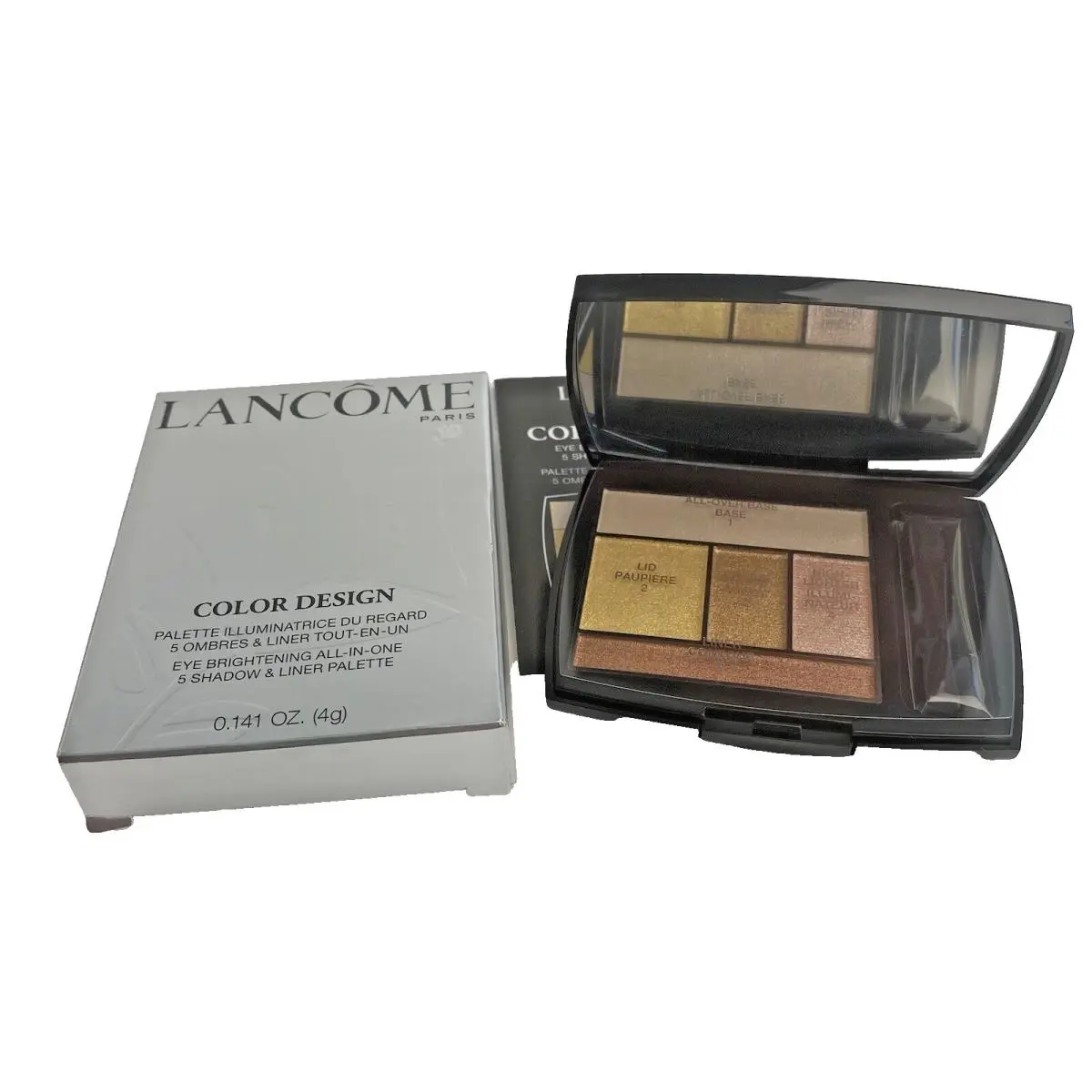Lancome 106 Canary Chic Color Design Eye Brightening 5 Shadow Liner Palette