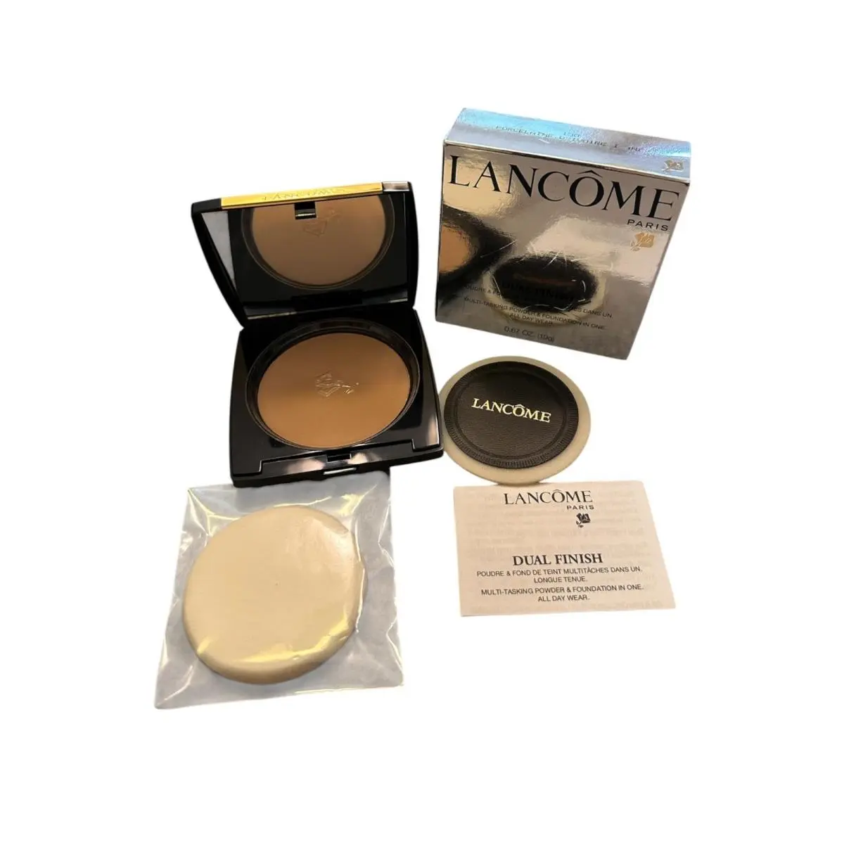 Lancome Dual Finish Powder Foundation 130 Porcelaine D`ivoire 1 N 0.67oz-NIB