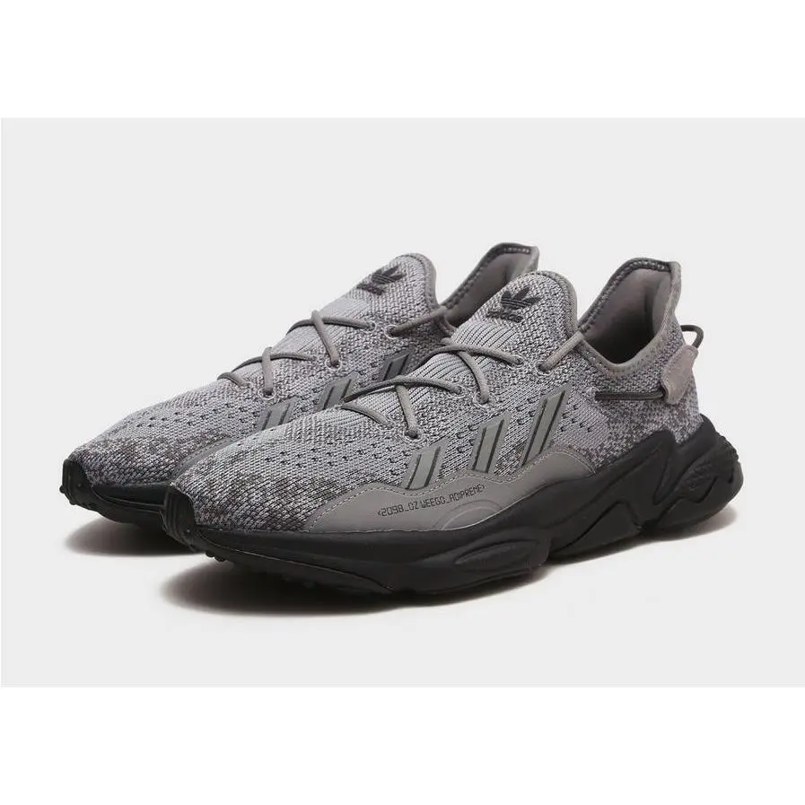 Mens Size 7 - Adidas Ozweego Knt M Gray Black Knit Athletic Sneaker Shoes