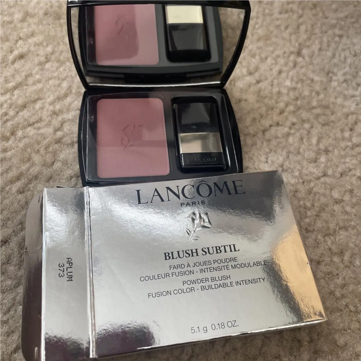 Lancome Blush Subtil Powder Blush 373 Aplum 0.18oz/5.1g - W/ Brush