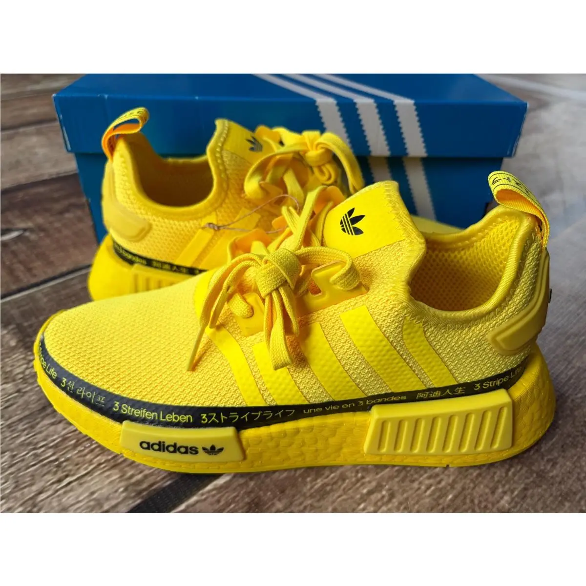 Adidas Nmd R1 Beam Yellow Boost Sneakers Womens Shoes Size 6.5