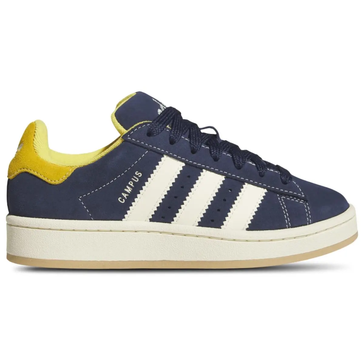 Adidas Campus 00s J 5 Big Kids Size 6 Navy Yellow Gum Suede Sneakers JS3540