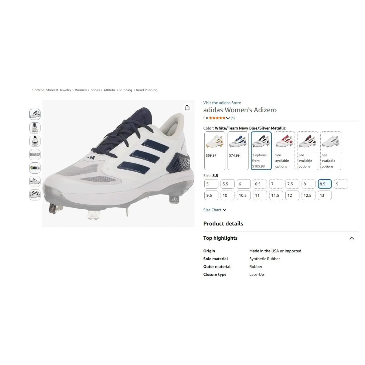 Adidas shoes - adidas Adizero - Adizero - White 6