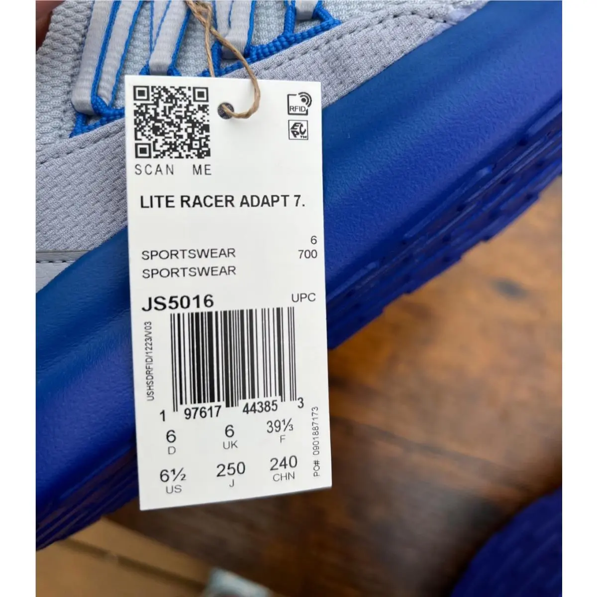 Adidas shoes - adidas Lite Racer - Lite Racer - JS5016 - GRAY & BLUE 16