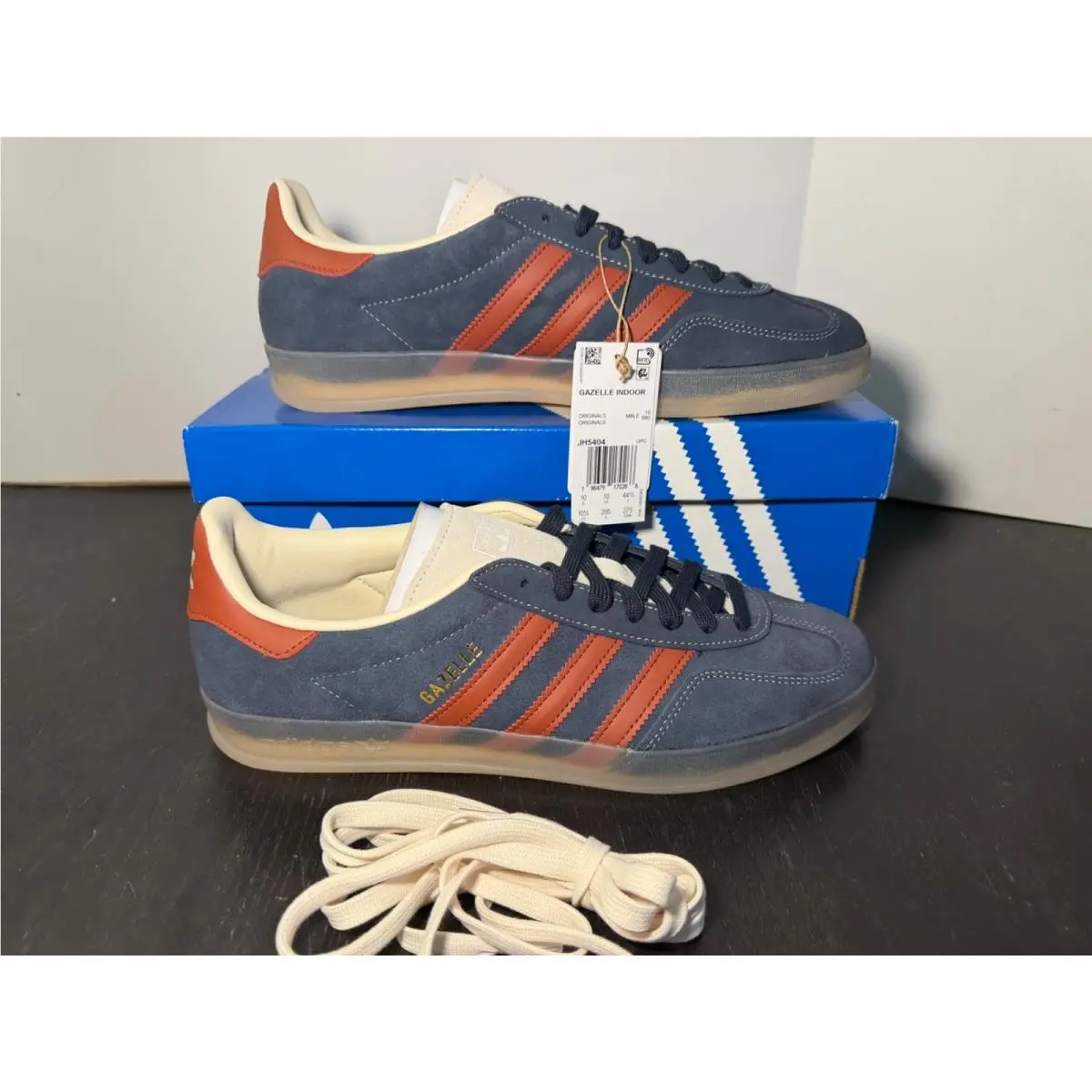 Adidas Gazelle Indoor Shoes Sneakers Legend Ink/ruby Mens 10.5M