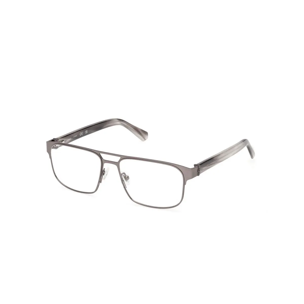 GU 50367 Matte Gunmetal / Grey/horn 009 Size 55 Eyeglasses by Guess