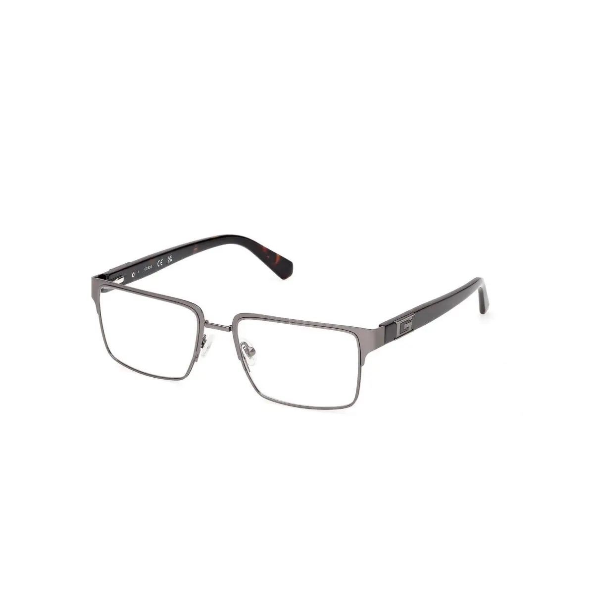 Guess GU 50370 Matte Dark Ruthenium / Havana 007 Size 54 Eyeglasses
