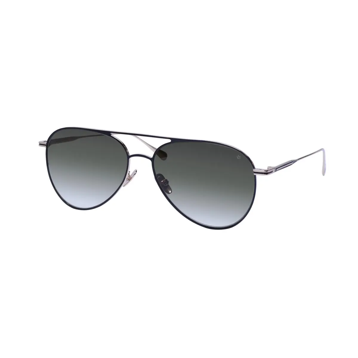 V535 Titanium Sunglasses Pilot Shape Classic Shades Mens Black / Gold by John Varvatos