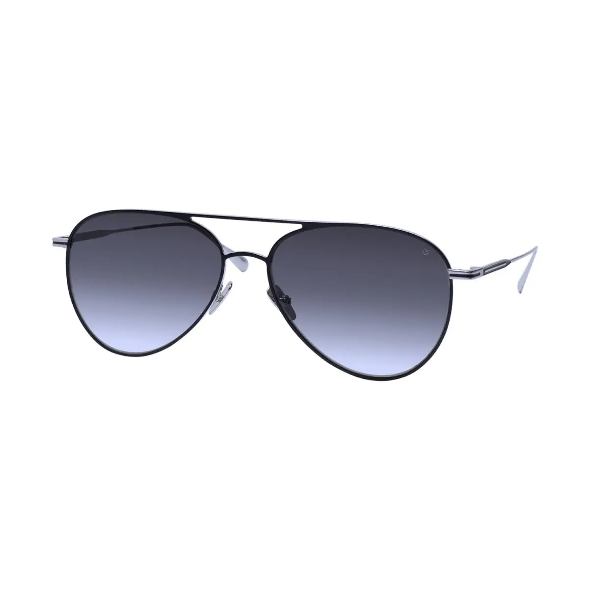 V535 Titanium Sunglasses Pilot Shape Classic Shades Mens Matte Black / Silver by John Varvatos