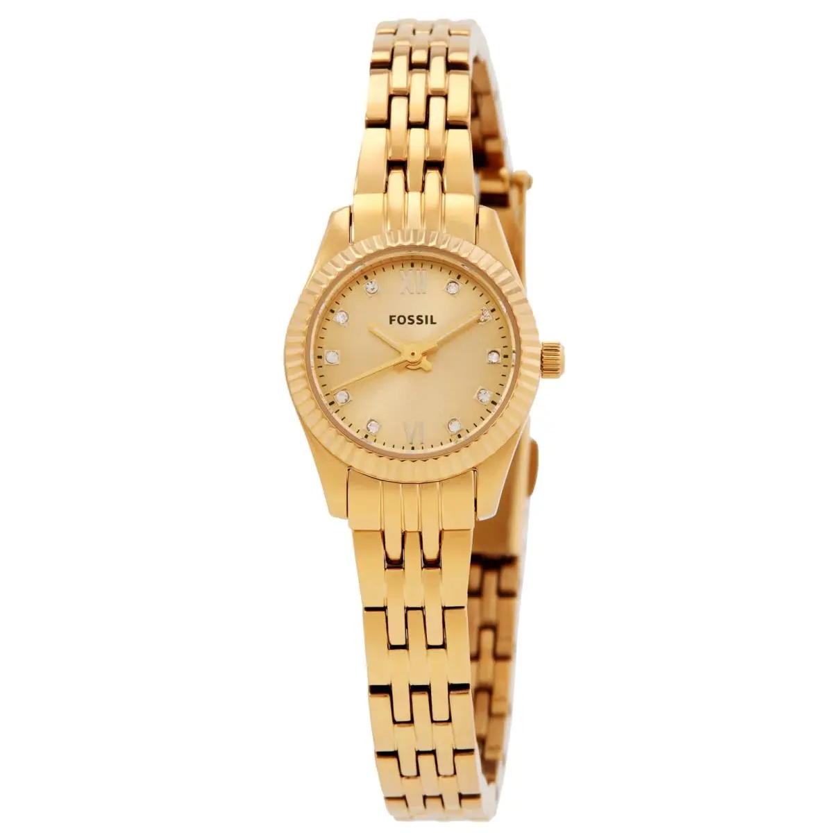 Fossil Scarlette Quartz Gold Dial Ladies Watch ES5474 - Gold, Dial: Gold-tone, Band: Gold-tone