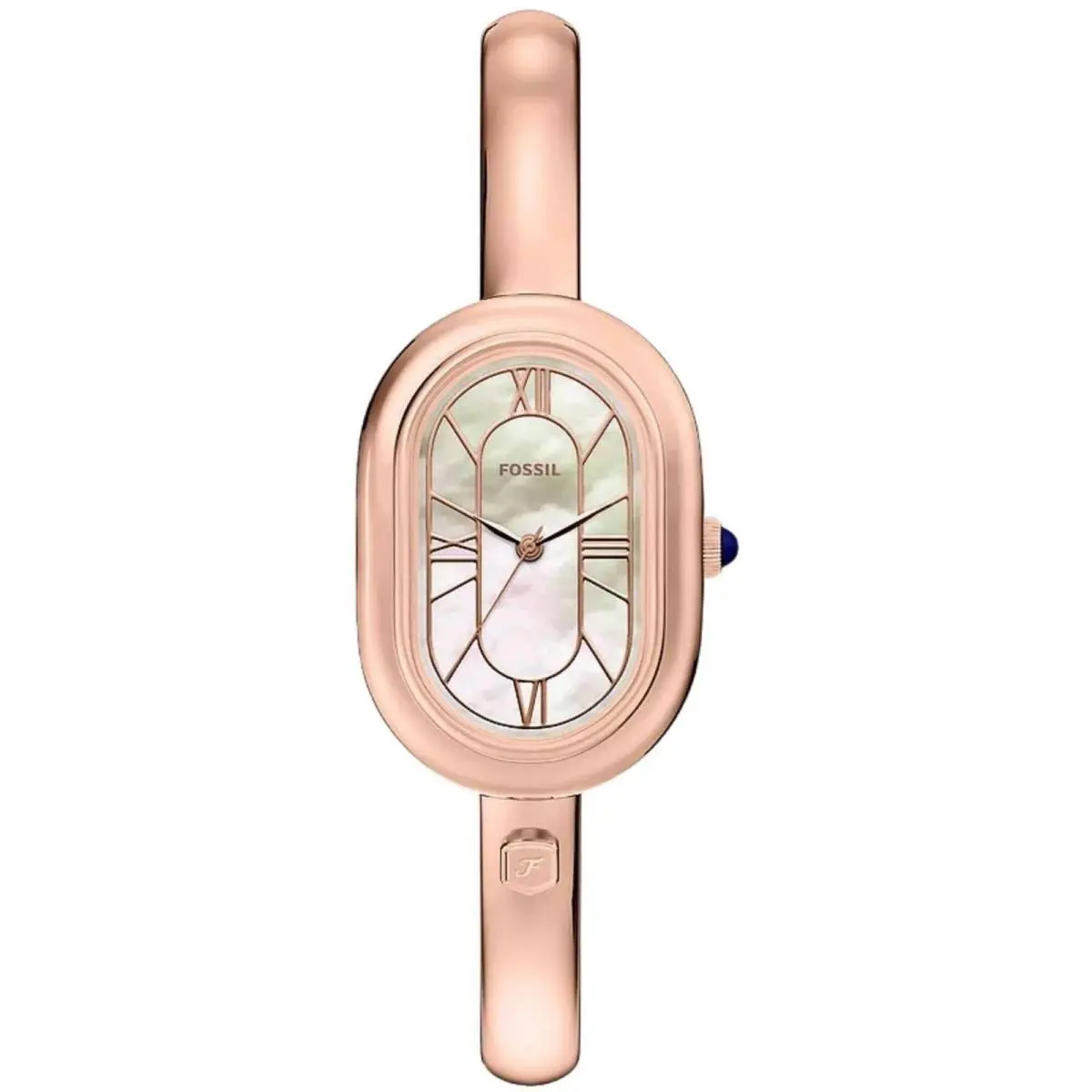 Women`s Watch Sloan Quartz White Mop Dial Rose Gold Steel Bracelet ES5472 by Fossil