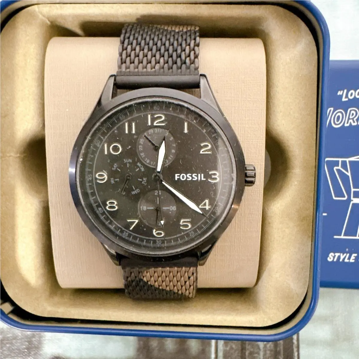 Fossil BQ2486 Wylie Multifunction Camo Stainless Steel Watch