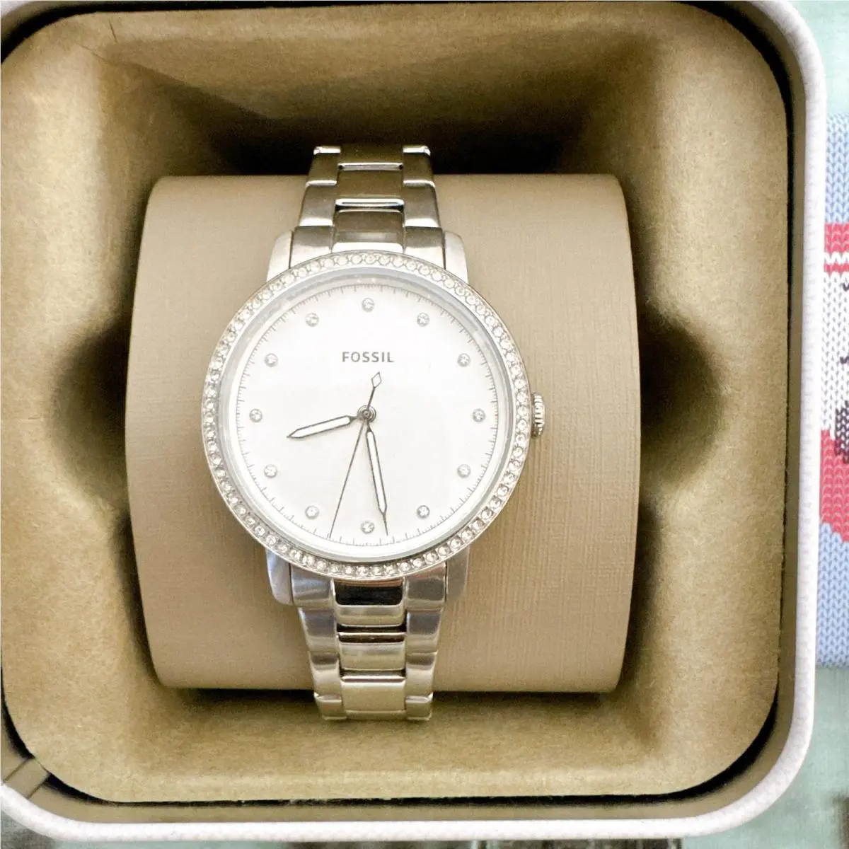 Fossil ES4287 Neely Silver Dial Stainless Steel Women`s Watch