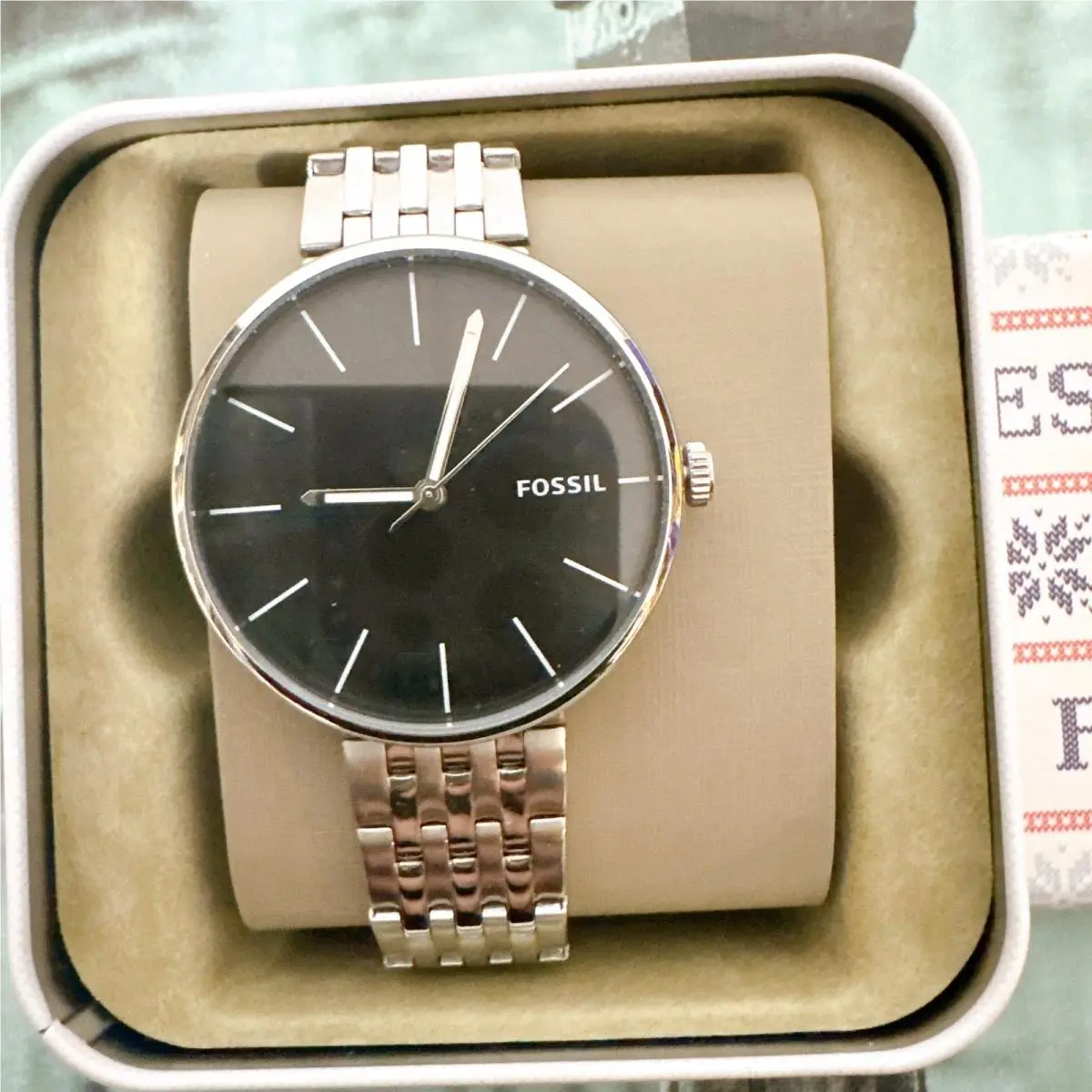 Fossil BQ2439 Hutton Quartz Black Dial Mens Watch