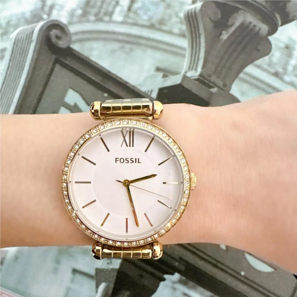 Fossil BQ3498 Tillie Three-hand Gold-tone Stainless Steel Watch