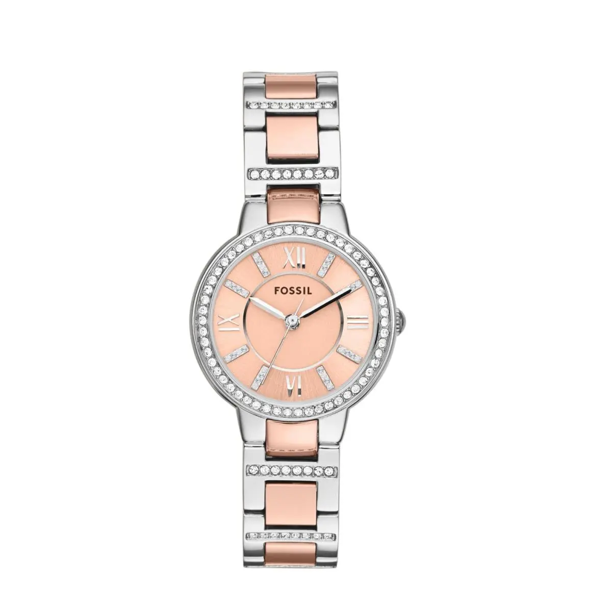 Fossil Women`s Watch Virginia Quartz Stainless Steel Standard Silver/pink