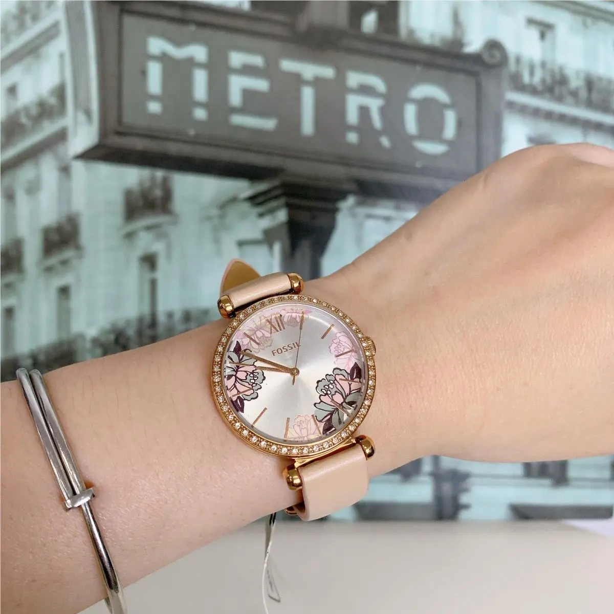 Fossil BQ3604 Tillie Three-hand Blush Leather Watch