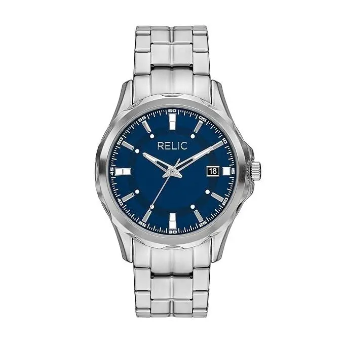 Relicn  Men`s Stainless Blue Dial ZR16046 by Fossil
