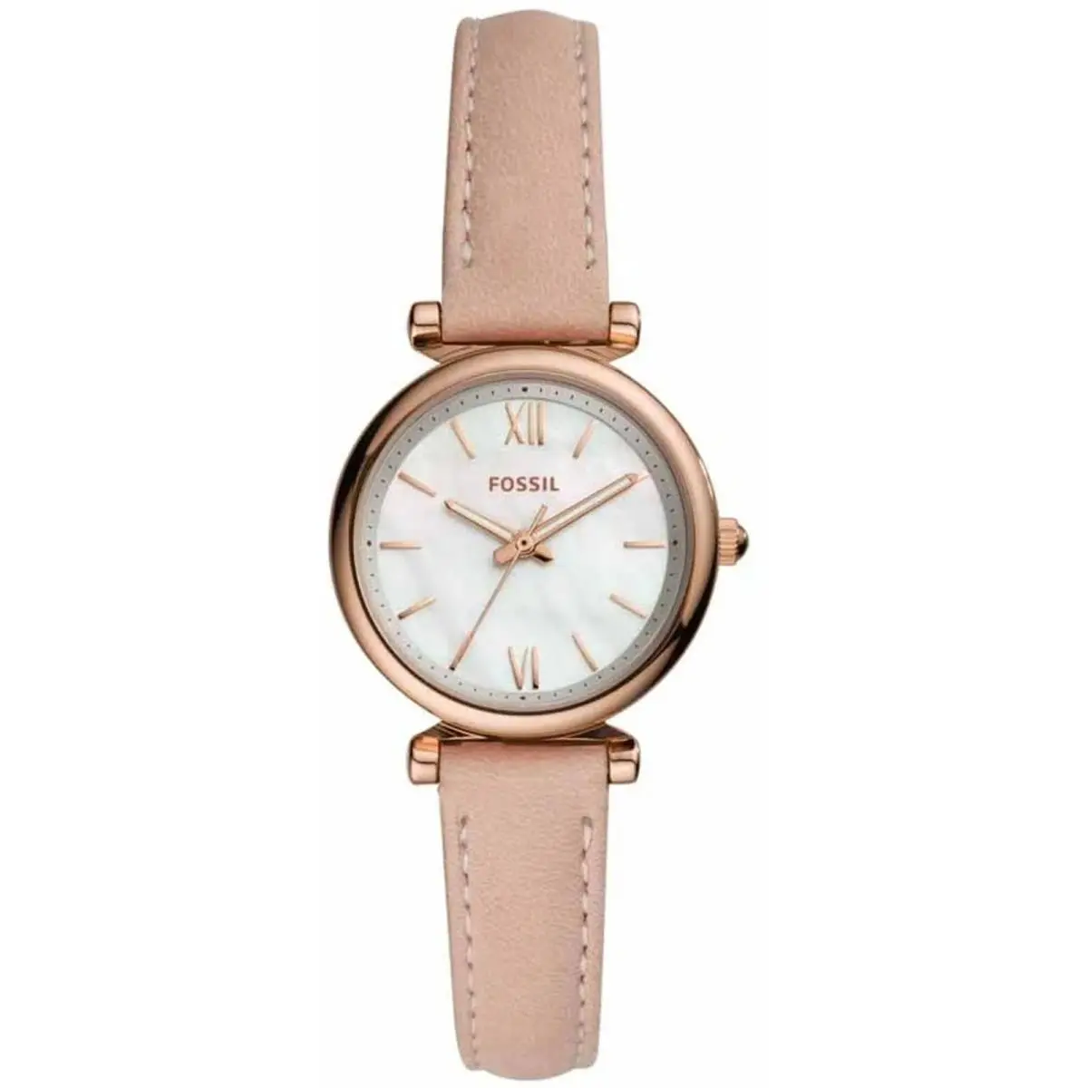 Women`s Watch Carlie Mini Quartz White Mother of Pearl Dial Strap ES4699 by Fossil