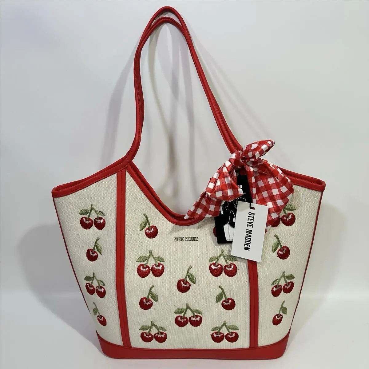 Steve Madden Bproud Large Cherries Tote/shoulder Bag Red Multi