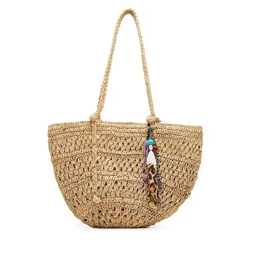 Tydes Raffia XL Tote Beach Bag - Natural / Tan by Steve Madden