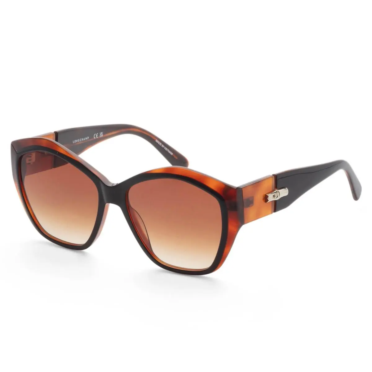 Longchamp Women`s 57mm Black Havana Honey Sunglasses LO712SN-011-57
