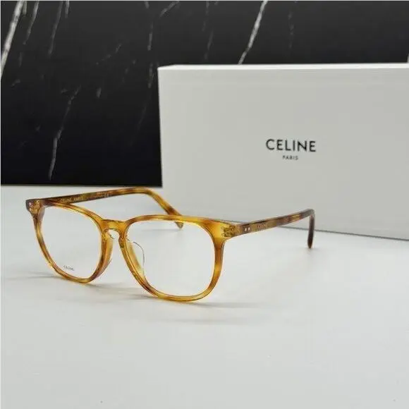 Celine CL50046F 053 Havana Round Unisex Celine Eyeglasses