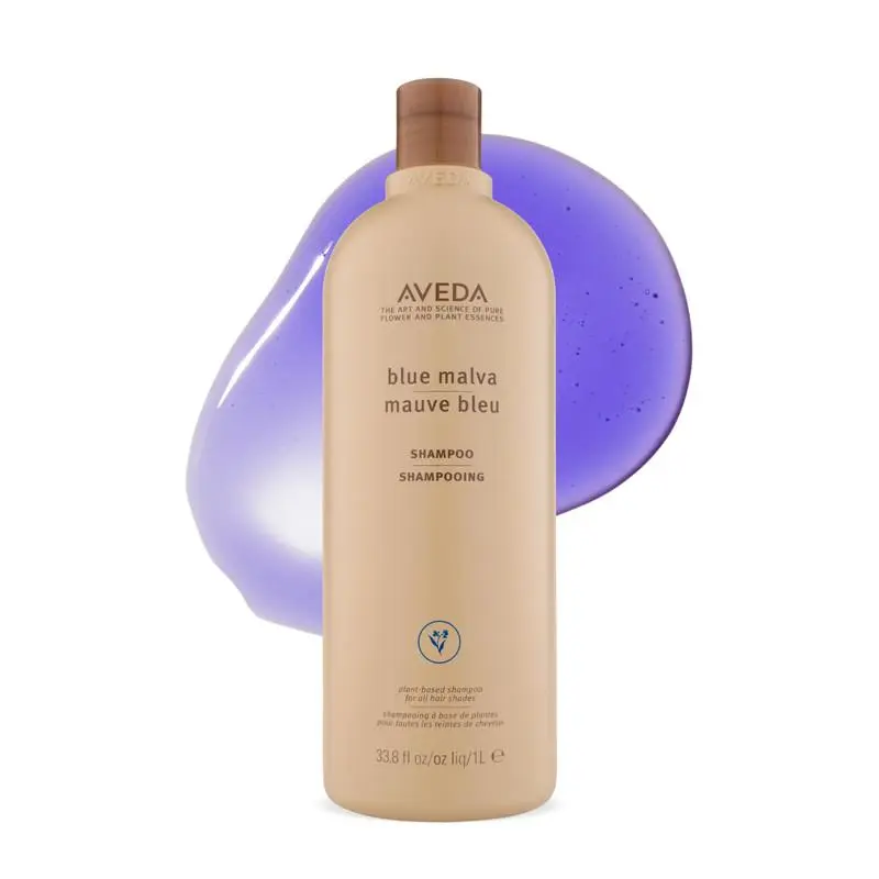 Aveda Blue Malva Shampoo Purple Shampoo For Gray and Blonde Hair Neutralizes