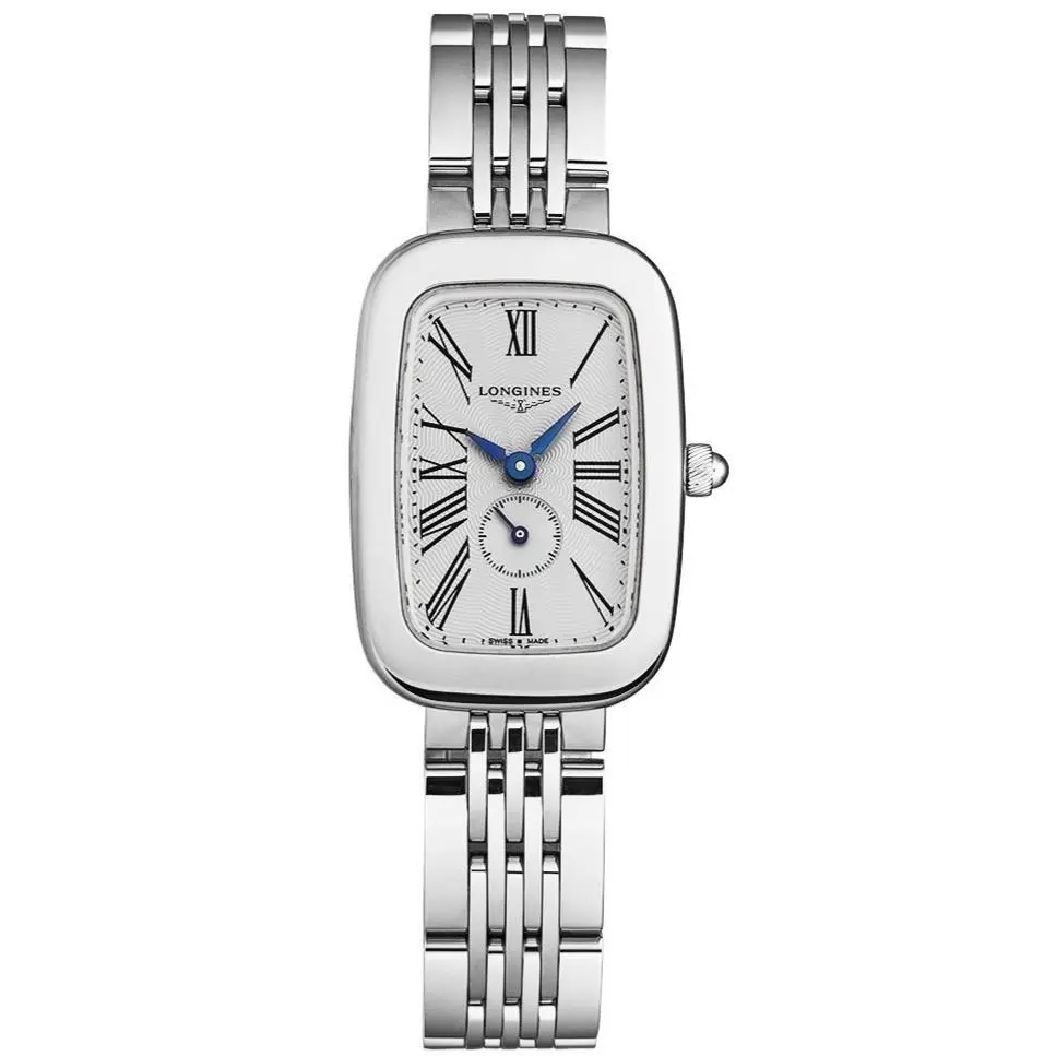 Longines Equestrian Quartz 22mm Silver Flinque Dial Women`s Watch L6.141.4.71.6