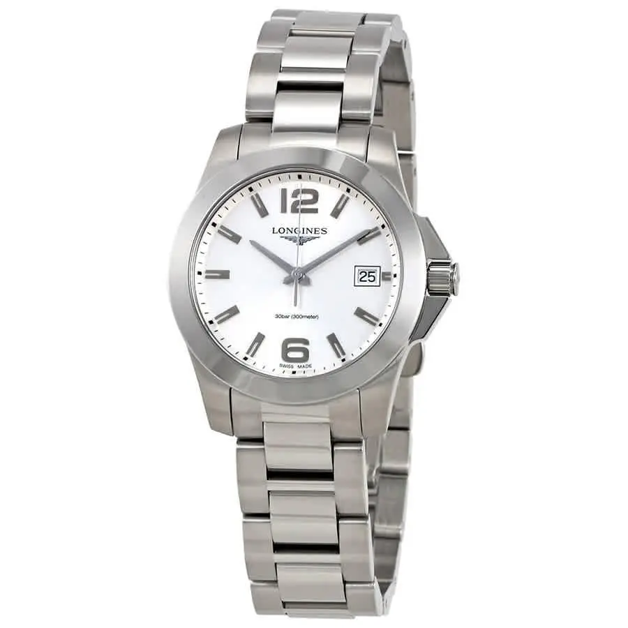 Conquest Silver Dial Ladies 34 mm Watch L33774766 by Longines