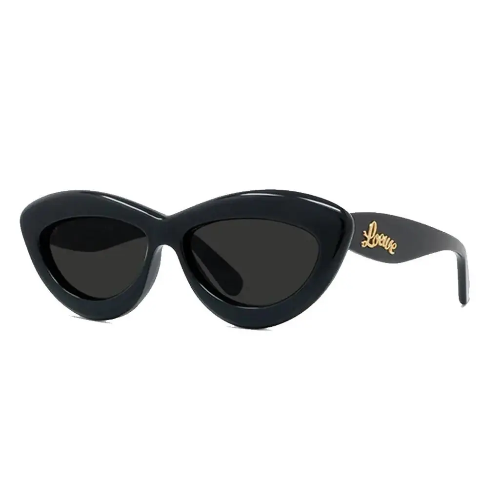 Unisex LW40096I Black Cat Eye Sunglasses 54 mm Shiny Black R1532 by Loewe