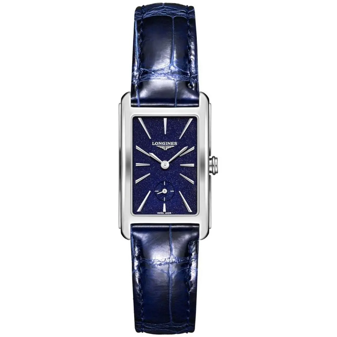 Longines Dolcevita Quartz 23mm Blue Dial Leather Women`s Watch L5.512.4.93.2