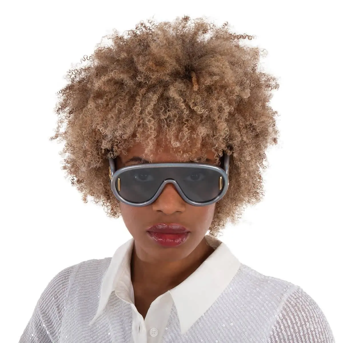 Blue Mirror Mask Unisex Sunglasses LW40108I 05X 140 LW40108I 05X 140 by Loewe