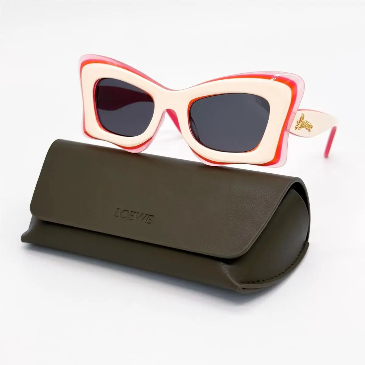 LW40140U 59A  White Pink Women Sunglasses  by Loewe