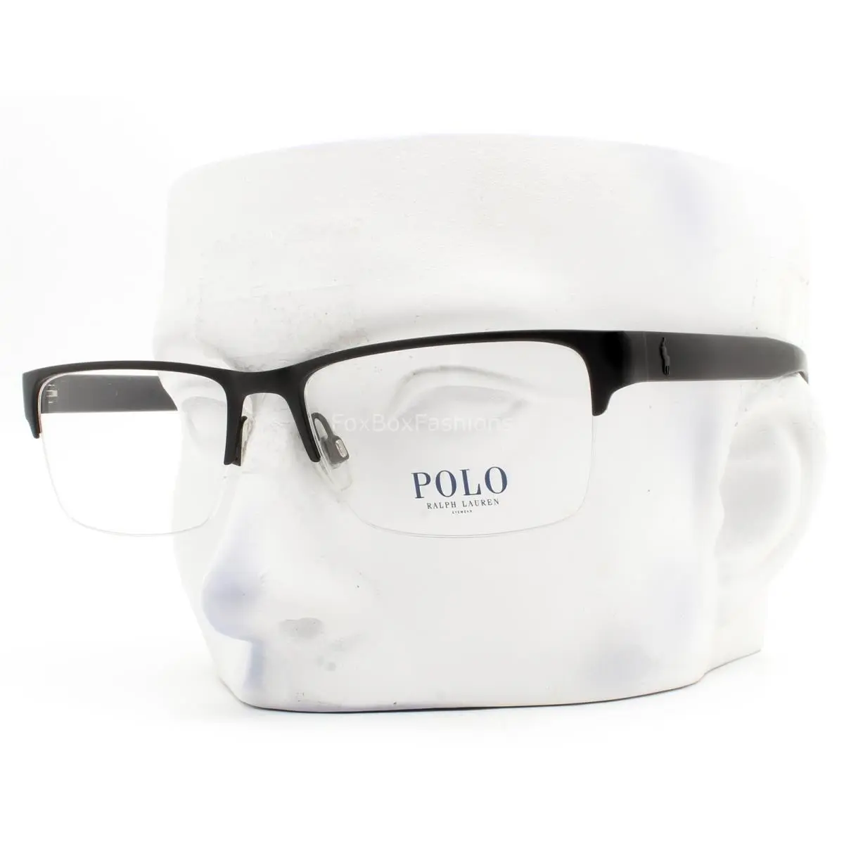 Ralph Lauren Polo Half Rim Eyeglasses Glasses PH1164 9038 Matte Black 56mm Wcase