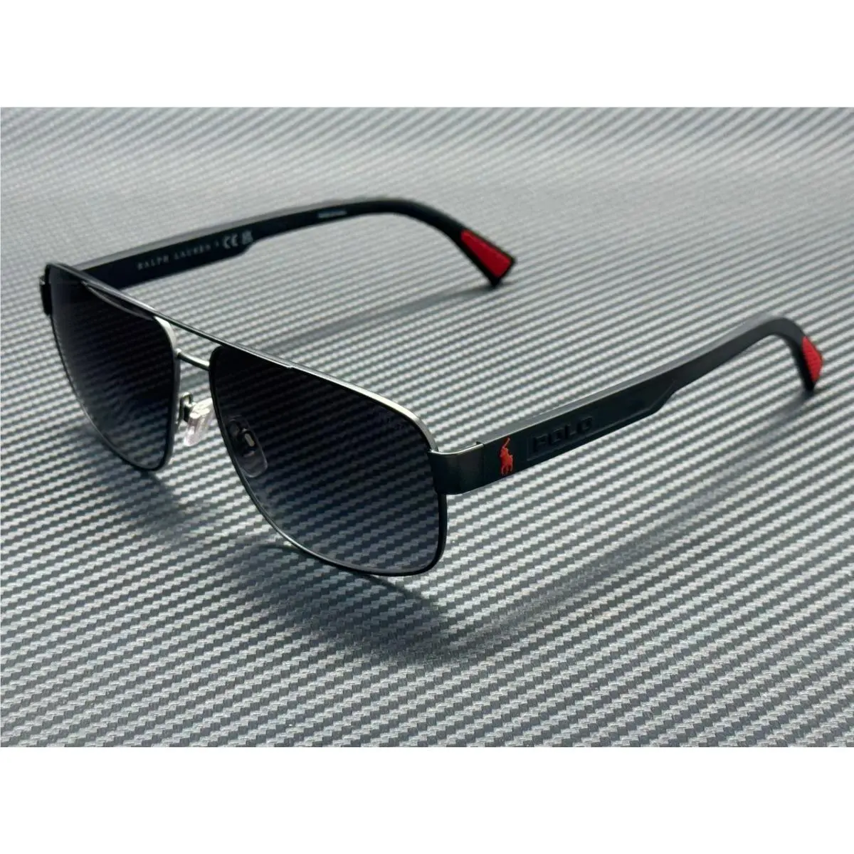 Polo Ralph Lauren PH3165 92158G Dark Gunmetal Black Gradient Men`s 61 mm Sunglas