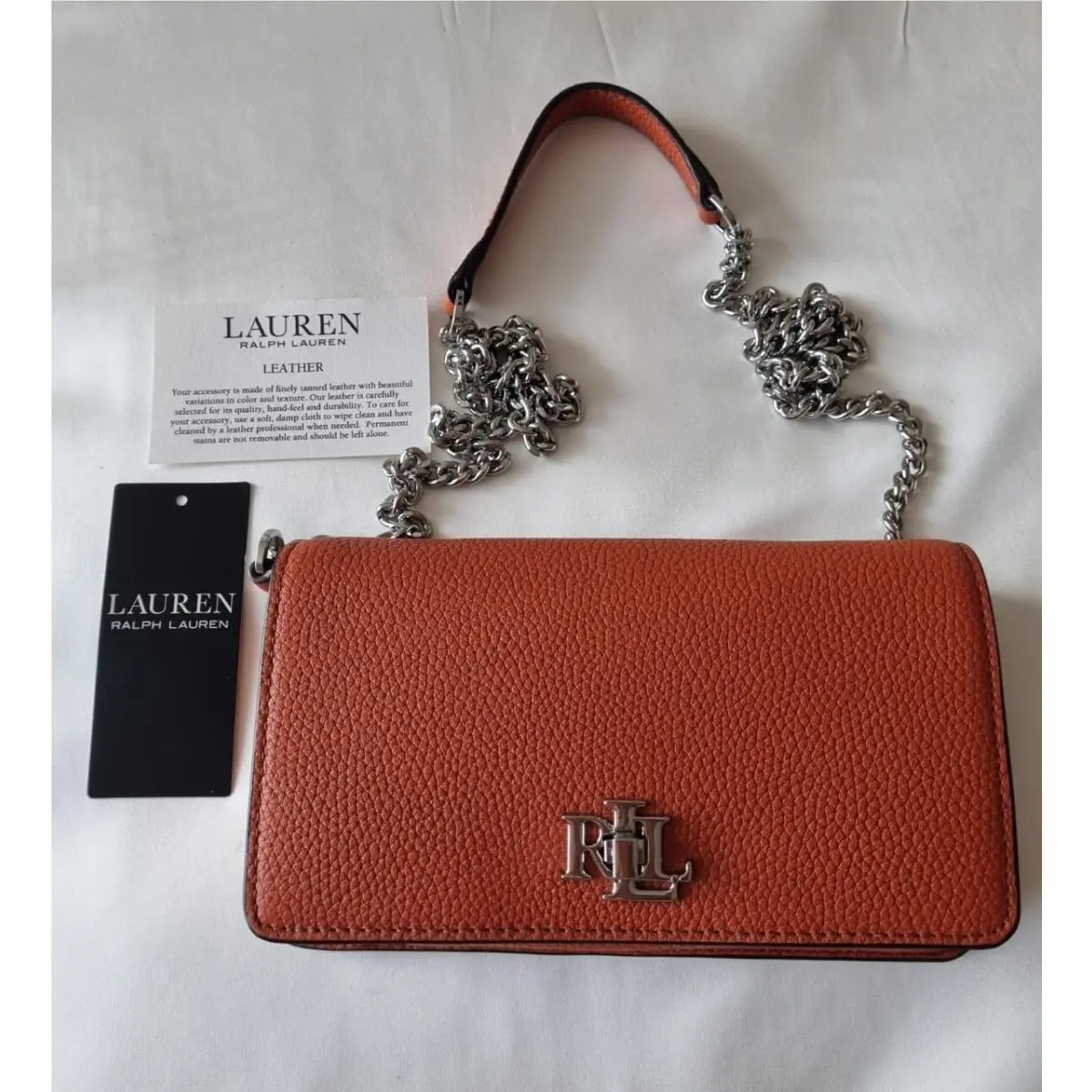 Lauren Ralph Lauren Pebbled Leather Crossbody Turn-lock Tech Case