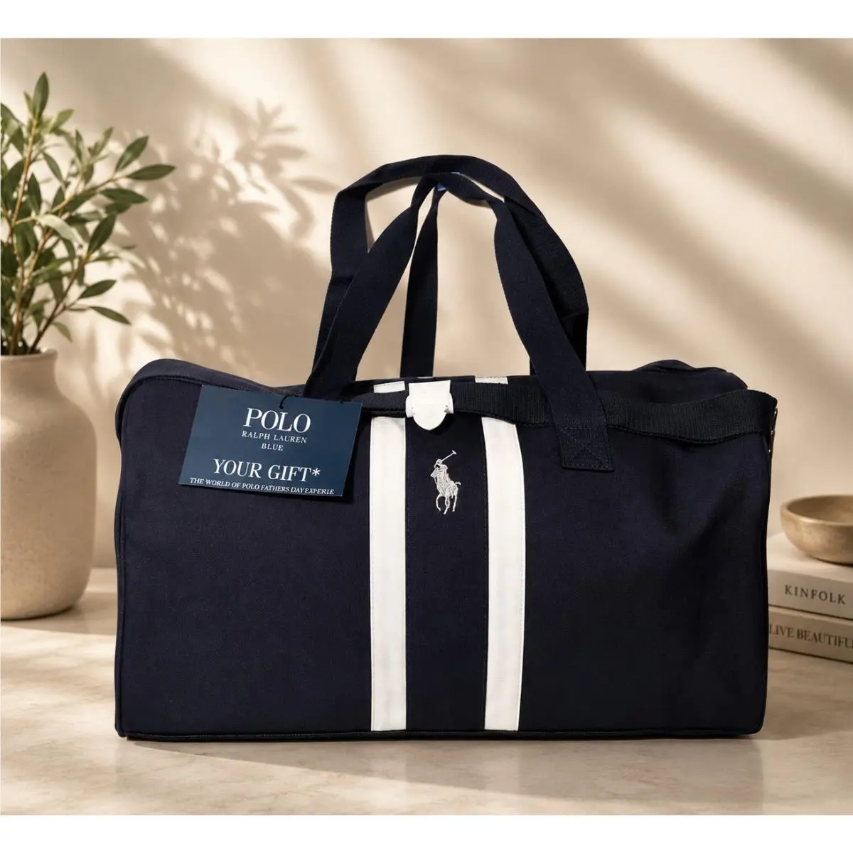 Polo Ralph Lauren Blue Navy Duffel Bag Father`s Day Gift