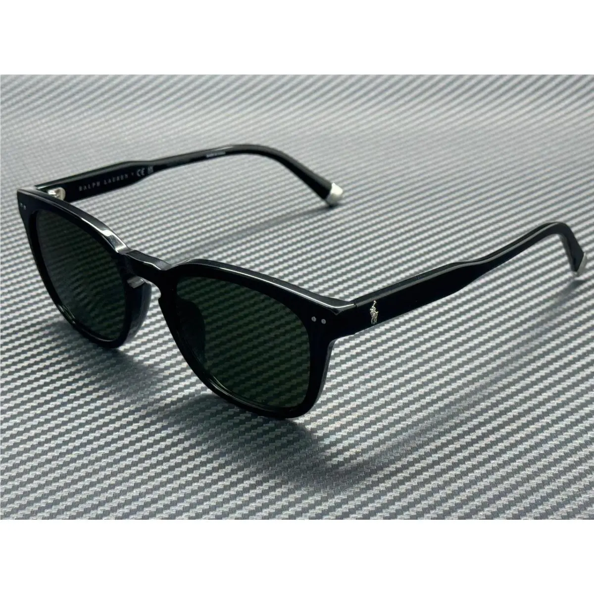 Polo Ralph Lauren PH4242U 500171 Shiny Black Dark Green Men`s 52 mm Sunglasses