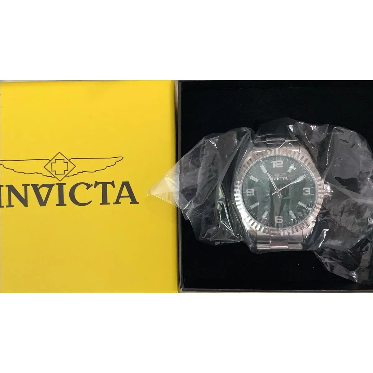 Invicta Specialty Men`s Watch Green Dial/silver Bracelet 43mm 49672