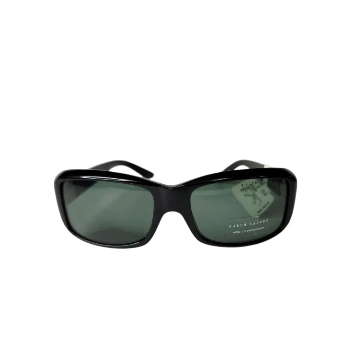 New- Ralph Lauren Sunglasses Vintage Stock Circa 2005 Italy Black Green Lens