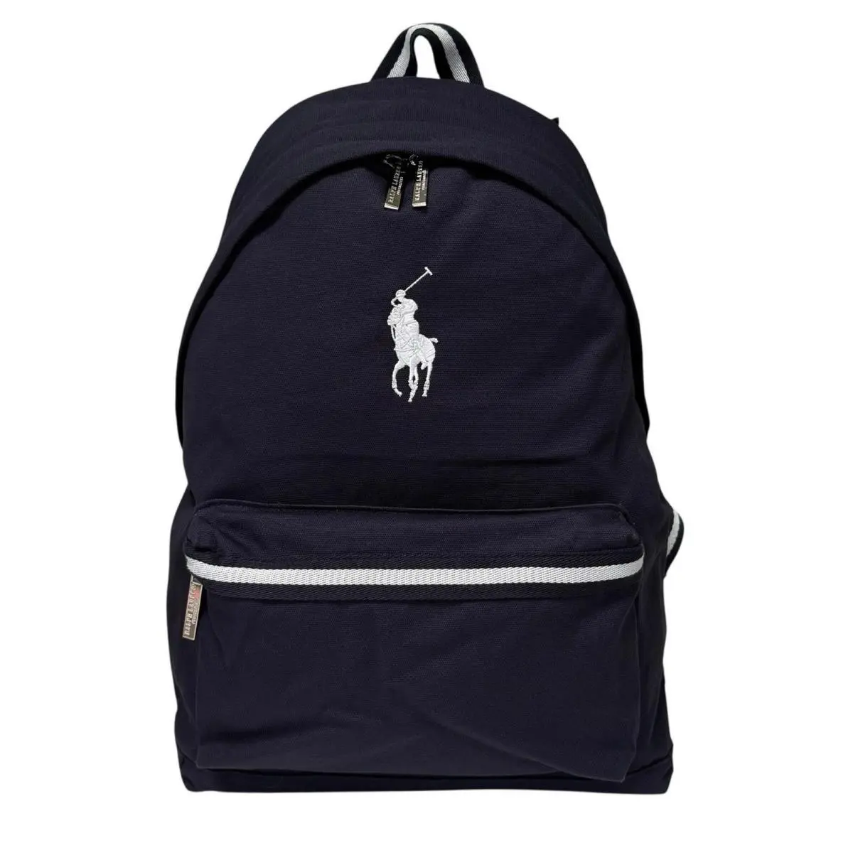 Polo Ralph Lauren Backpack Navy Blue Embroidered Logo School Travel Classic Bag