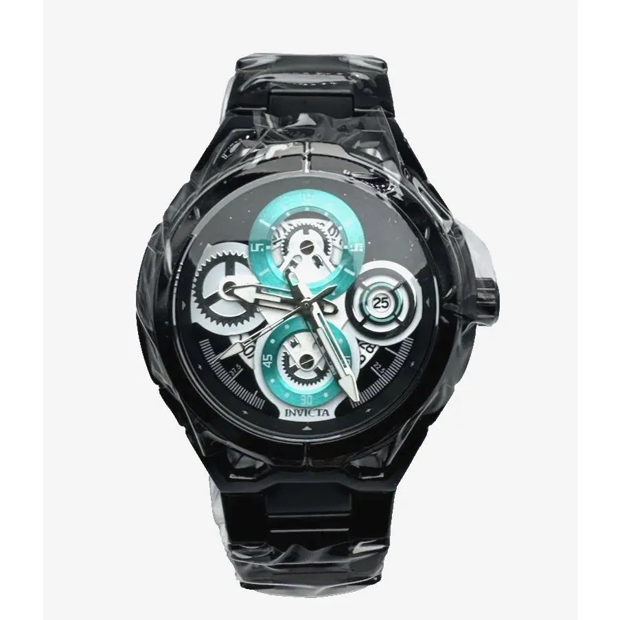 Invicta S1 Rally Model 79007 Black/blue Japan Quartz Date 44mm