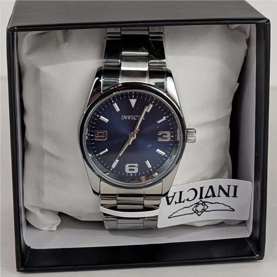 Invicta Celestial Men`s 35mm Watch Silver Tone Stainless Steel Blue Dial 69180