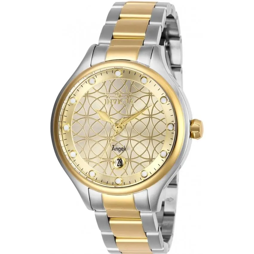 Angel Gold Dial Two-tone Ladies Watch 27435 by Invicta