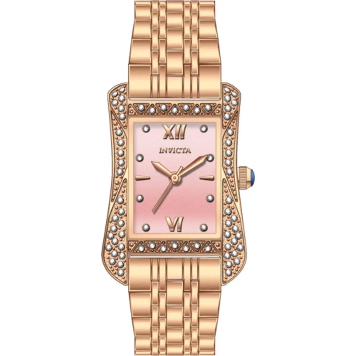 Invicta Women`s Watch Wildflower Quartz Pink Dial Rose Gold Tone Bracelet 69284