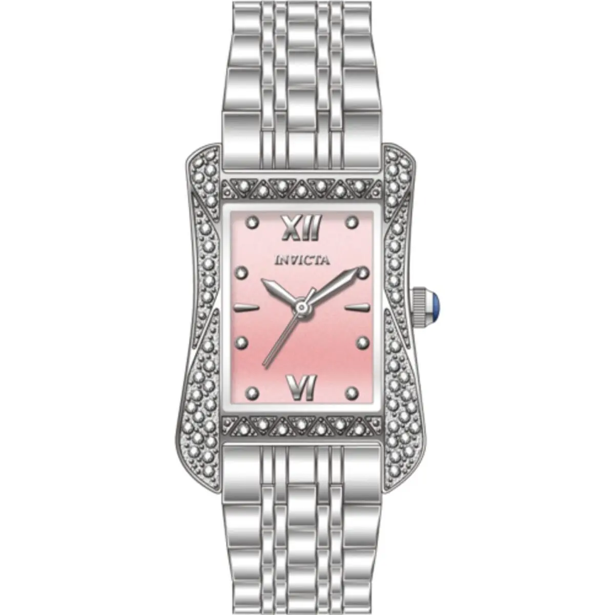 Women`s Watch Wildflower Quartz Pink Dial Silver Steel Bracelet 69277 by Invicta