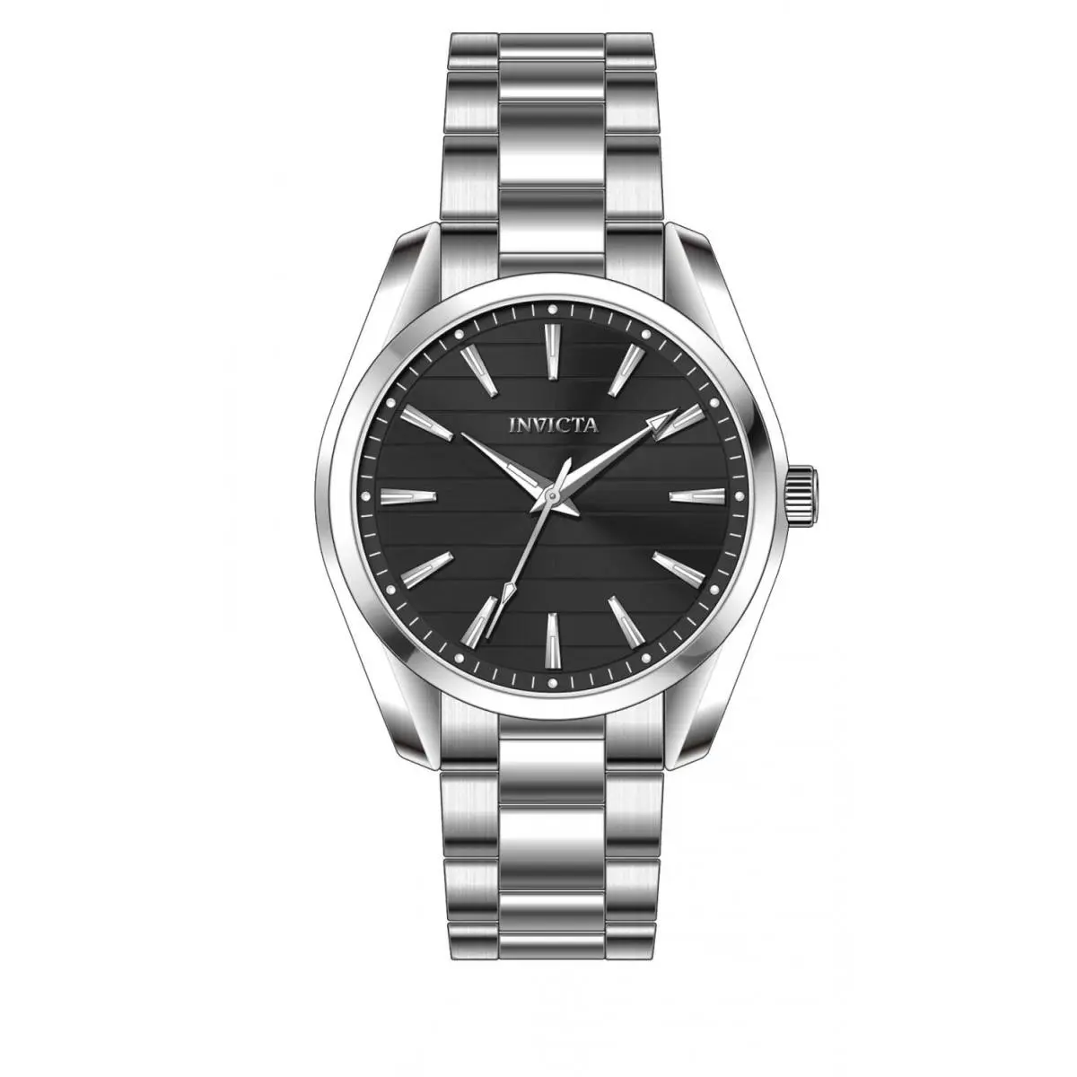 Invicta 69198 Quartz Watch Black Dial Stainless Steel 42mm Men